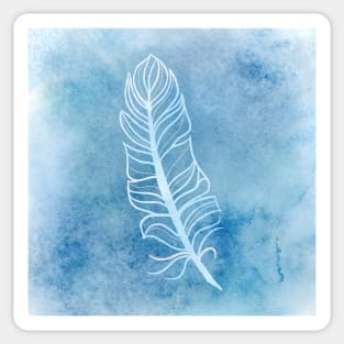 Watercolor feather Sticker